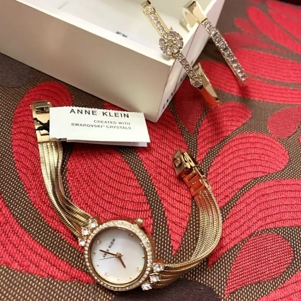 Women’s Anne Klein watch and bangle Bracele set